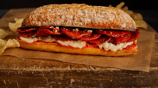 Beef Pepperoni & Cheese Grinder.