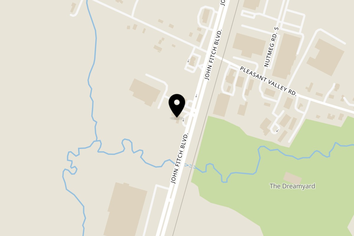 Map showing the location of Villa of Lebanon South Windsor on 575 John Fitch Blvd in South Windsor